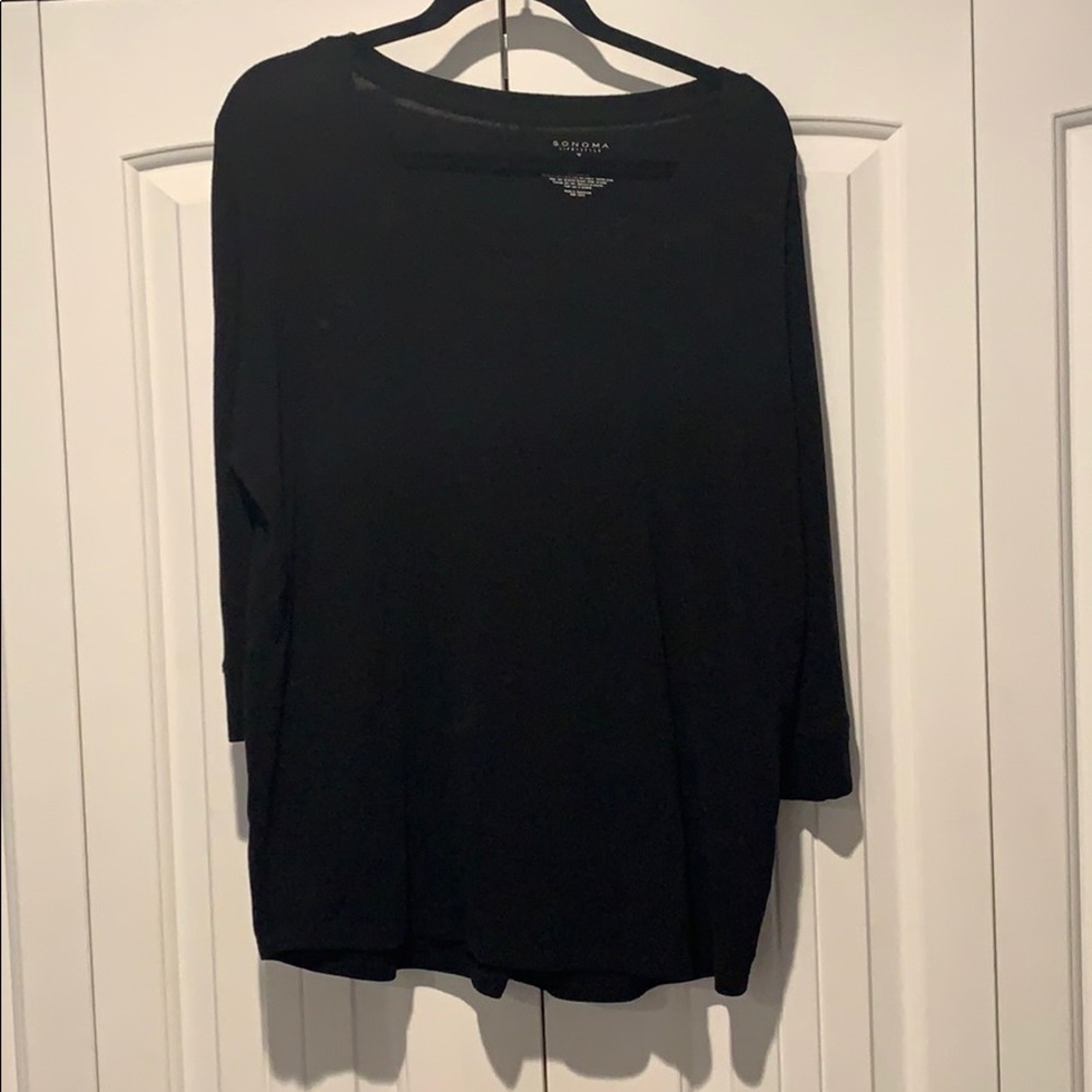 Sonoma, scoop neck, three-quarter length